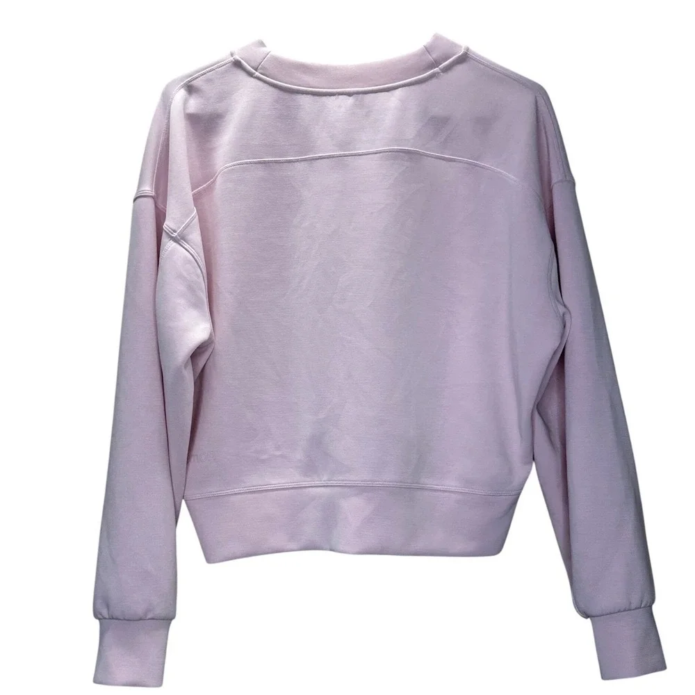 Lululemon Softstreme Perfectly Oversized Cropped Crew Pink LW3GL9S Size 4